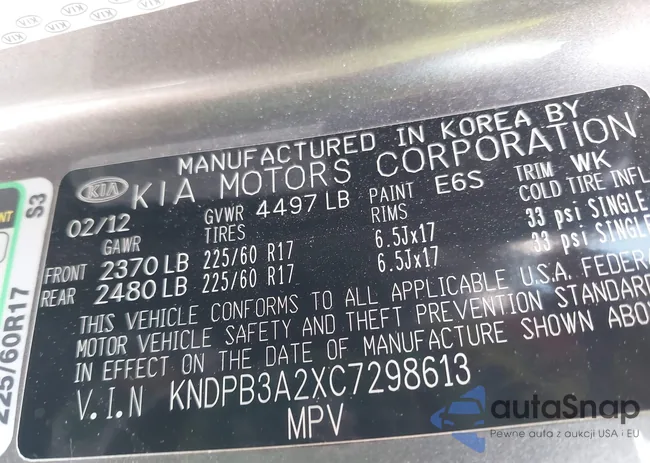 KNDPB3A2XC7298613: 43105853