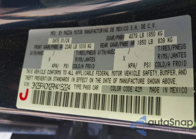 3MZBPACM2RM415224: 43105862