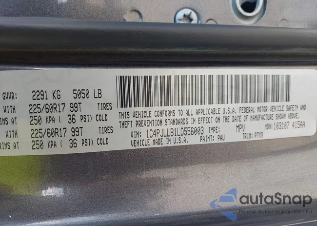 1C4PJLLB1LD556003: 43105880