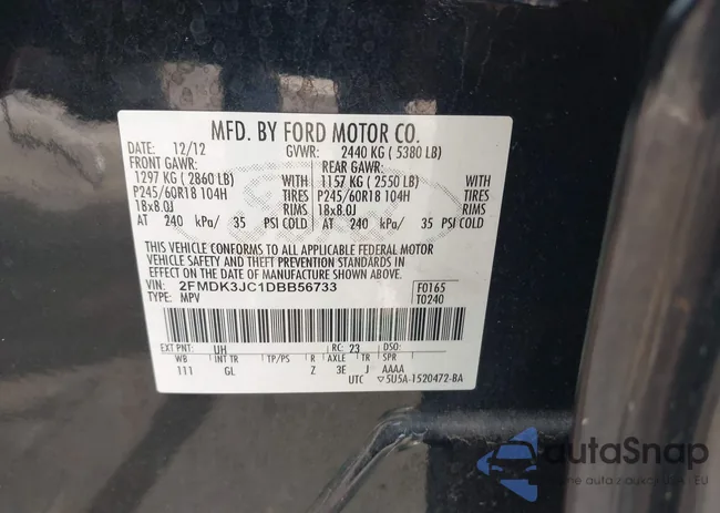 2FMDK3JC1DBB56733: 43105935