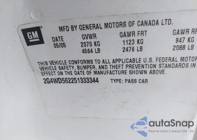 2G4WD562251333344: 43105939