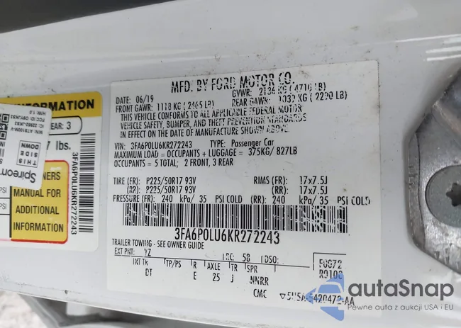 3FA6P0LU6KR272243: 43105944