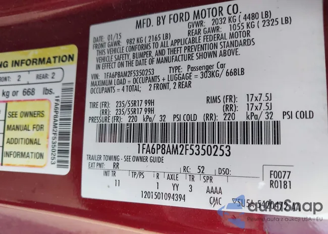 1FA6P8AM2F5350253: 43105958