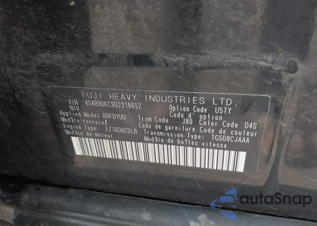 4S4BRDKC9D2218652: 43105982