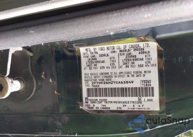 2FTHF26H2TCA63849: 43106007