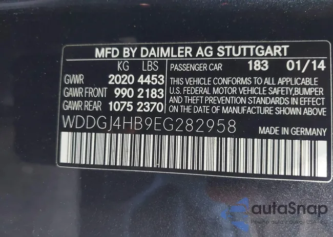 WDDGJ4HB9EG282958: 43106010