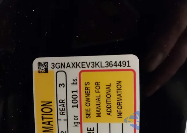 3GNAXKEV3KL364491: 43107153