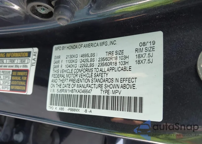 5J6RW1H87KA046647: 43107248