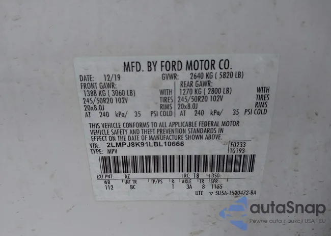 2LMPJ8K91LBL10666: 43107411