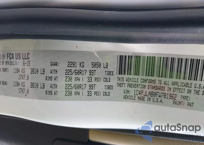 1C4PJLAB0FW781962: 43107529