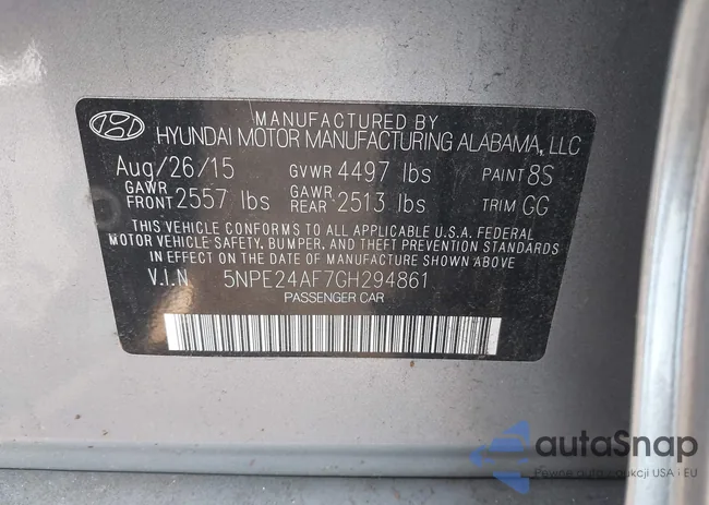 5NPE24AF7GH294861: 43107550