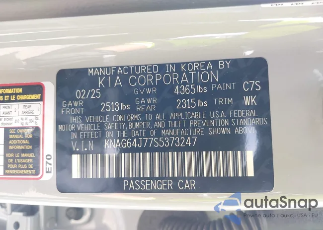 KNAG64J77S5373247: 43107571