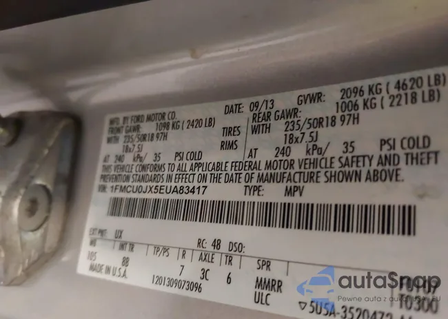 1FMCU0JX5EUA83417: 43107692