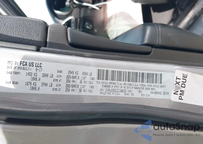 1C4RJEBG2JC130633: 43106709