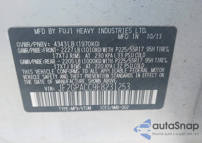 JF2GPACC9E8231253: 43106728