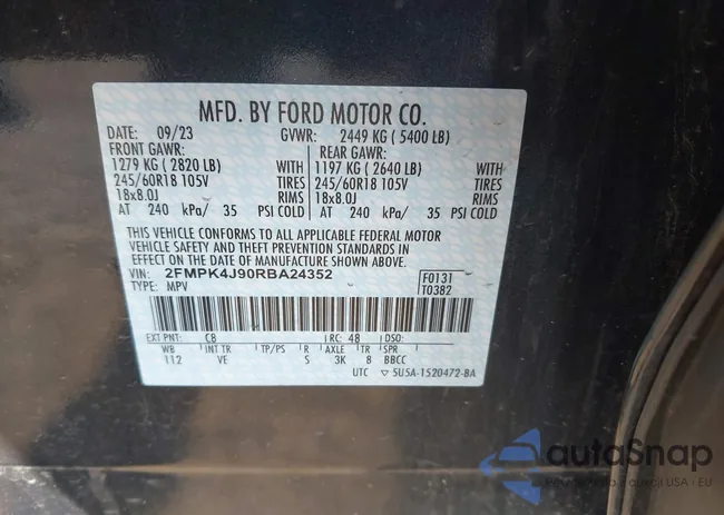 2FMPK4J90RBA24352: 43106851