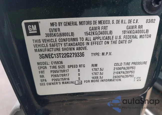 3GNEC13T22G279336: 43106912