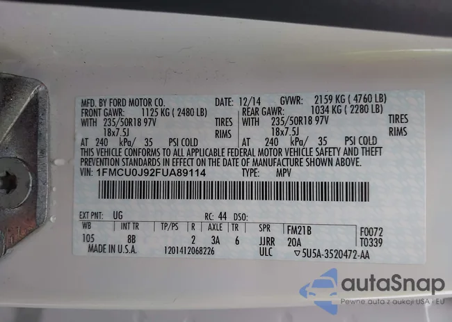 1FMCU0J92FUA89114: 43106978