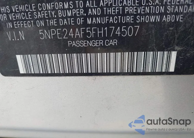 5NPE24AF5FH174507: 43106996