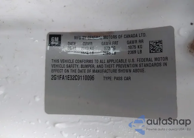 2G1FA1E32C9110096: 43107007