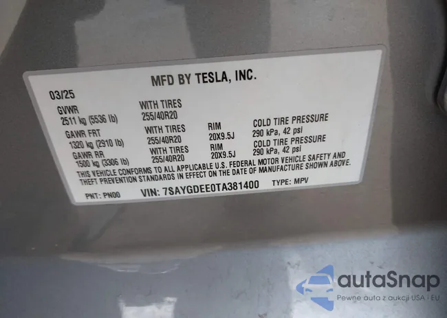 7SAYGDEE0TA381400: 43107088