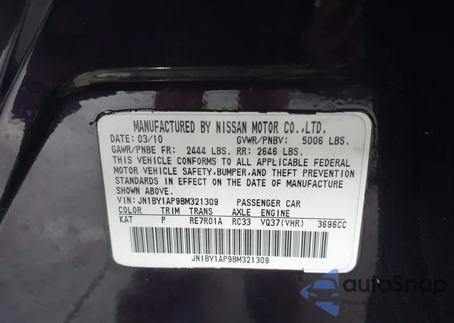 JN1BY1AP9BM321309: 43108249