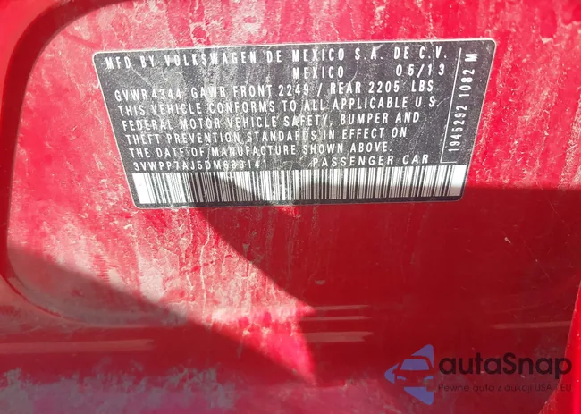 3VWPP7AJ5DM689141: 43108398