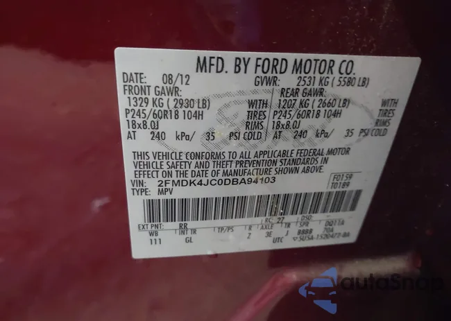 2FMDK4JC0DBA94103: 43108459