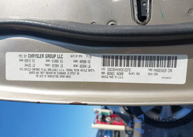 1B3CB3HA3AD615272: 43108477