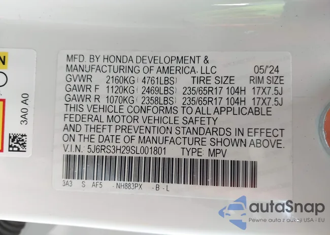 5J6RS3H29SL001801: 43108495