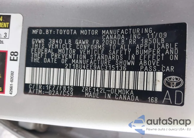 2T1BU4EE9AC315136: 43108504