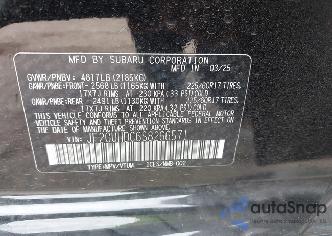 JF2GUHDC6S8266571: 43108508