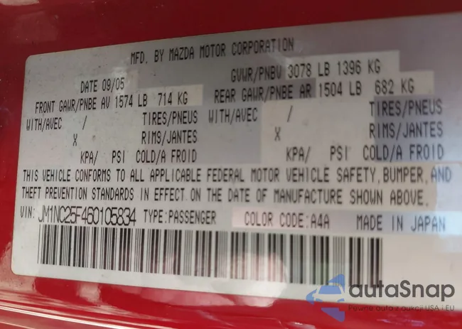 JM1NC25F460105834: 43108528