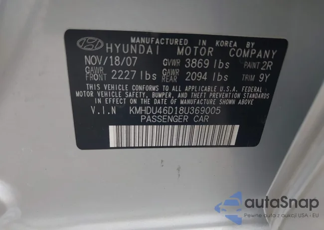 KMHDU46D18U369005: 43108640