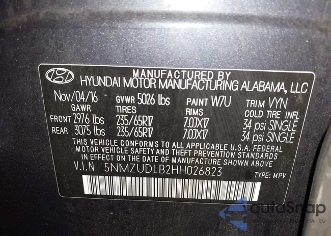 5NMZUDLB2HH026823: 43108660