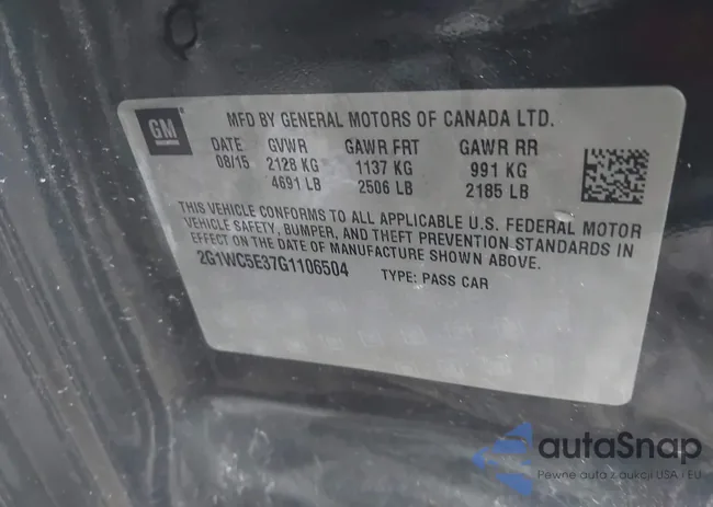 2G1WC5E37G1106504: 43107713