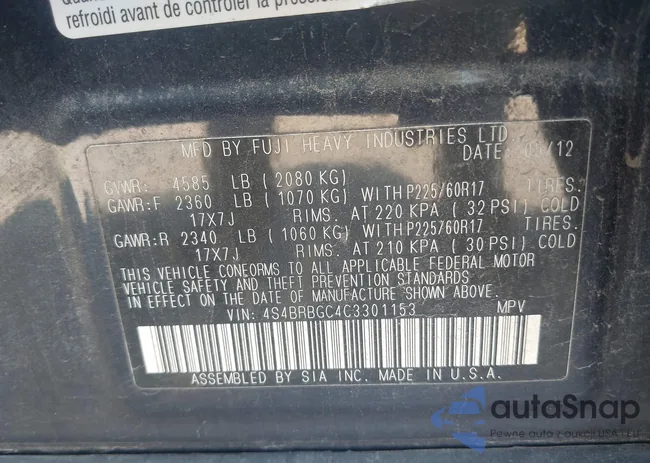 4S4BRBGC4C3301153: 43107784