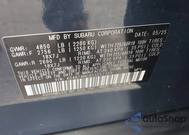 4S4BTANC8S3257123: 43107885