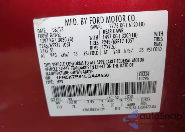 1FM5K7B81EGA48550: 43107901