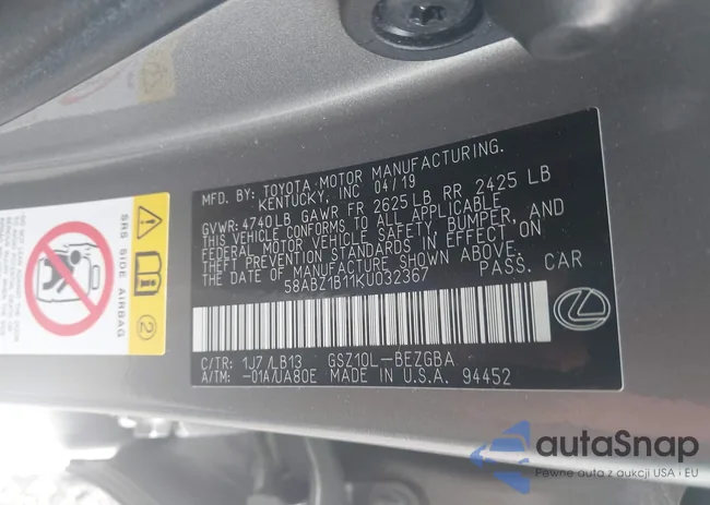 58ABZ1B11KU032367: 43107907