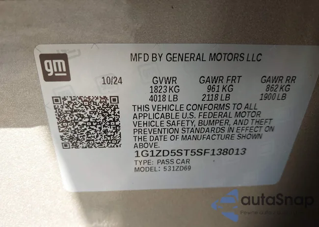 1G1ZD5ST5SF138013: 43107924