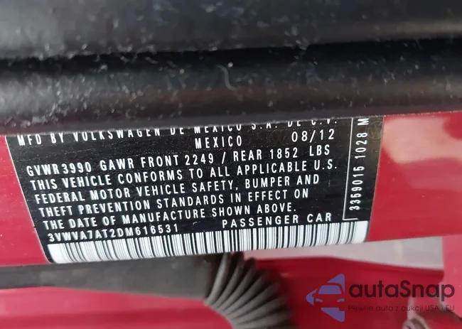 3VWVA7AT2DM616531: 43108088