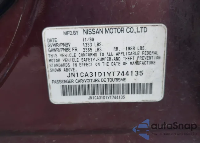 JN1CA31D1YT744135: 43109121