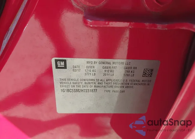 1G1BC5SM2H7231877: 43109151