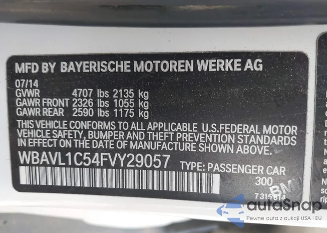 WBAVL1C54FVY29057: 43109219