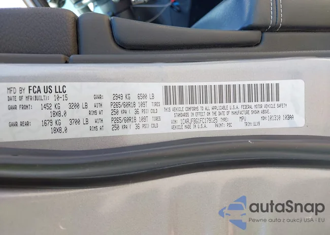 1C4RJFBG1FC179125: 43109257