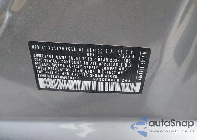 3VWEM7BUXRM049717: 43109329