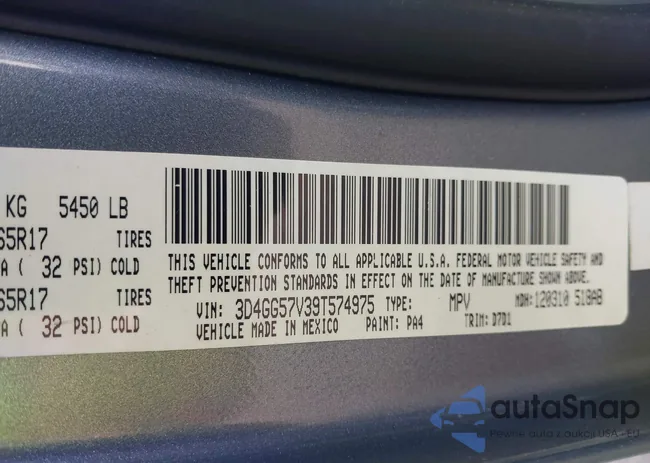 3D4GG57V39T574975: 43109367