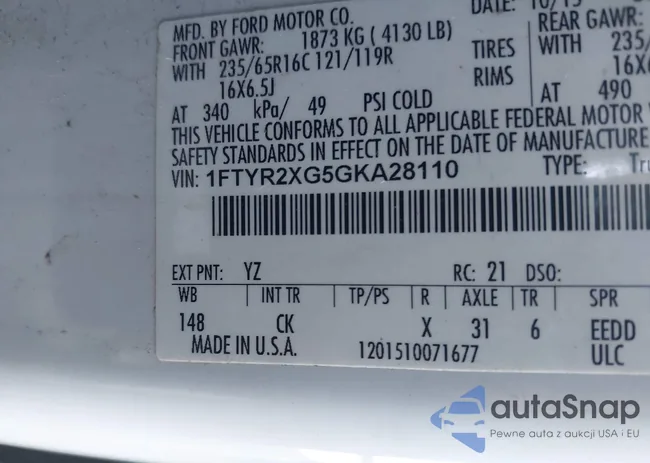 1FTYR2XG5GKA28110: 43109447