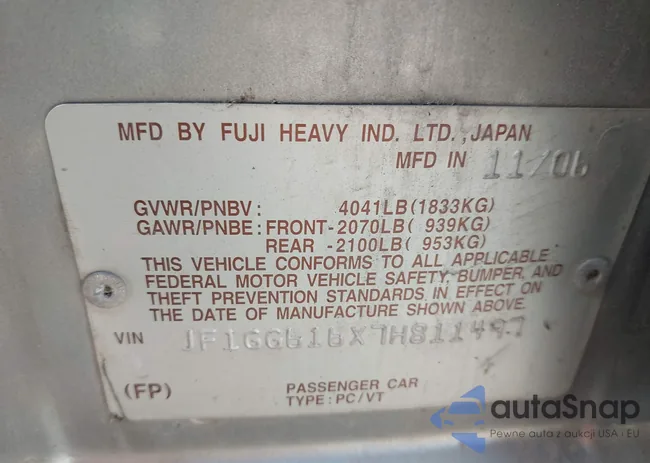 JF1GG616X7H811497: 43109554